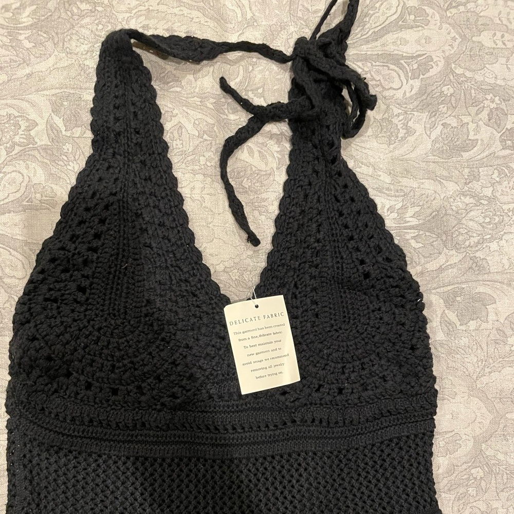 Elegant crochet maxi dress